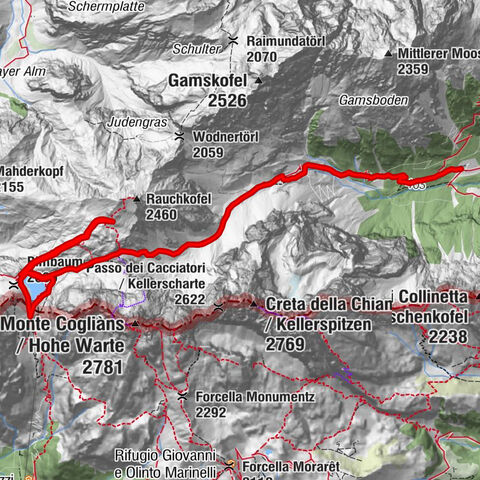 03 Südalpenweg, 24. Etappe: Valentinalm - Wolayerseehütte