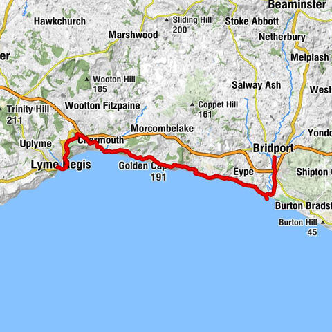 Von Lyme Regis nach West Bay (UK)