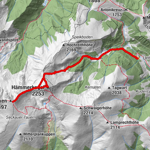 Seckauer Zinken von der Bodenhütte aus