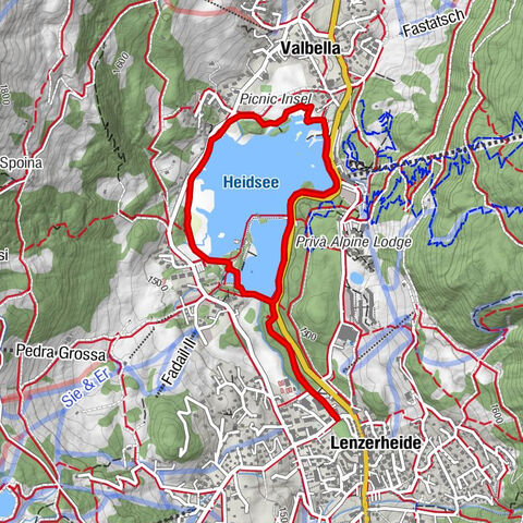 Percorso intorno al lago