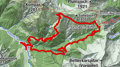 Rundwanderung über Plumsjochhütte