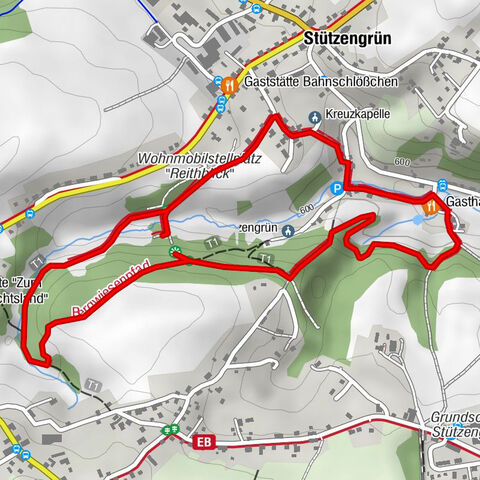Sentiero dei prati di montagna vicino a Stützengrün