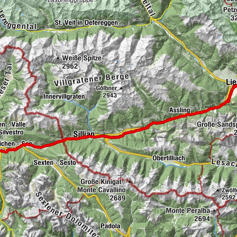 Van Dobbiaco naar Lienz