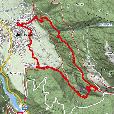 Umhausen - Stuibenfall - Umhausen