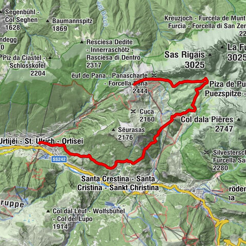 Seceda und Regensburger Hütte
