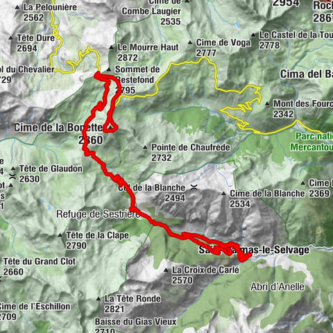 Circuito MTB FFC n°38 : Col de la Moutière / Cima della Bonette