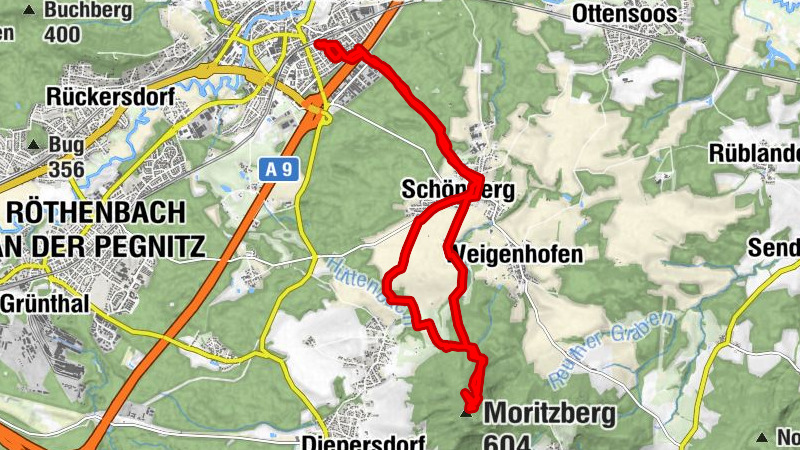 Auf den Moritzberg und zum klingenden Wasserfall
